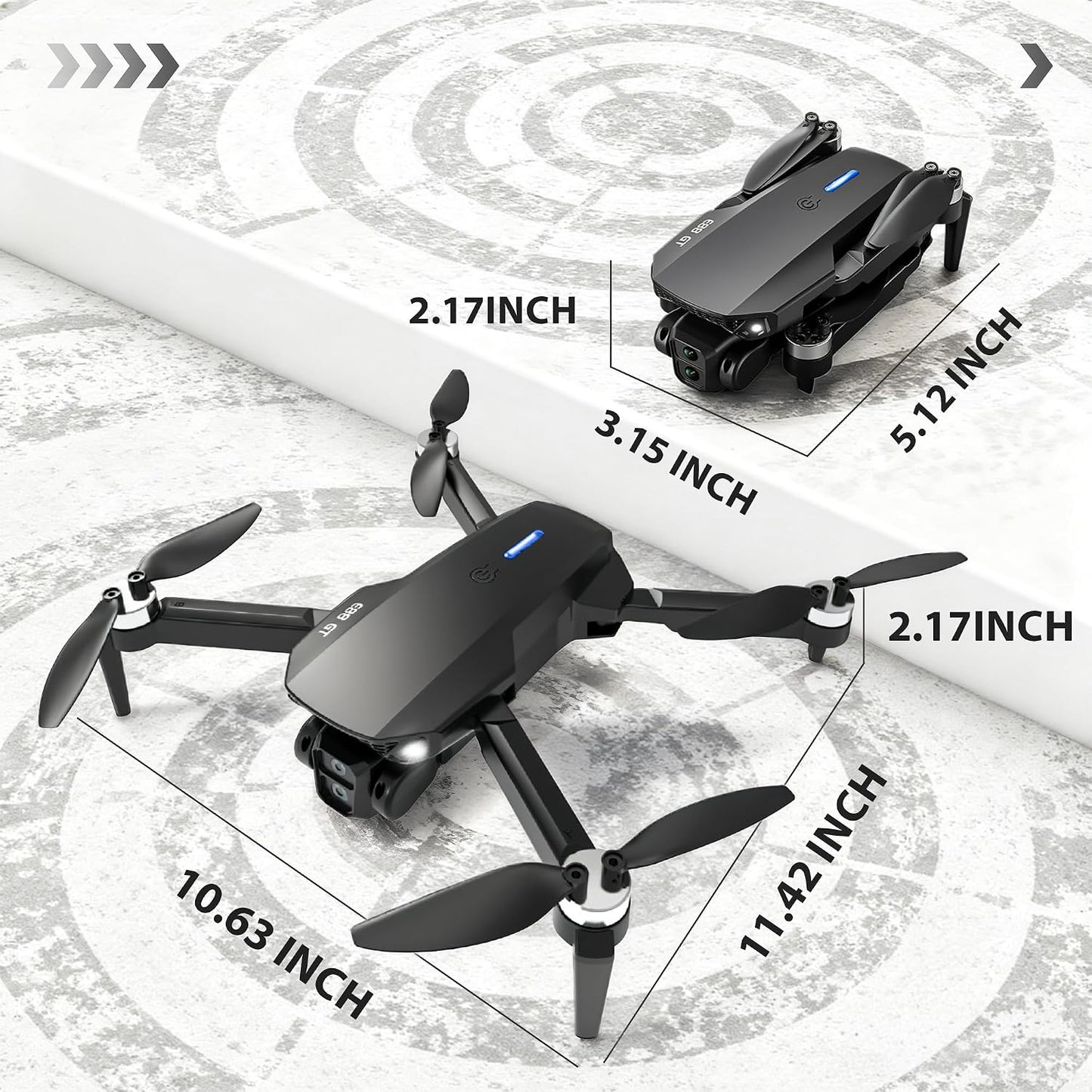 Drone with Screen on Controller, Ideal Toy Gift for Adults & Kids | 4.3" Screen Remote Control Drones, 1080P Drone with Camera, Live Video RC Quadcopter, One Key Start for Beginner, 3 Batteries