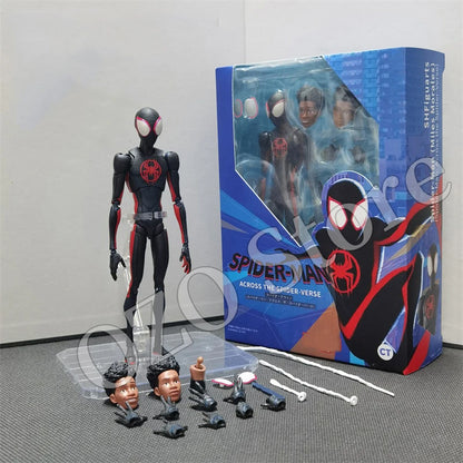 Spiderman 2099 Ct Action Figure across the Universe SHF Miguel O'Hara Spiderman Miles Morales Gwen Stacy Action Figures Toy Gift