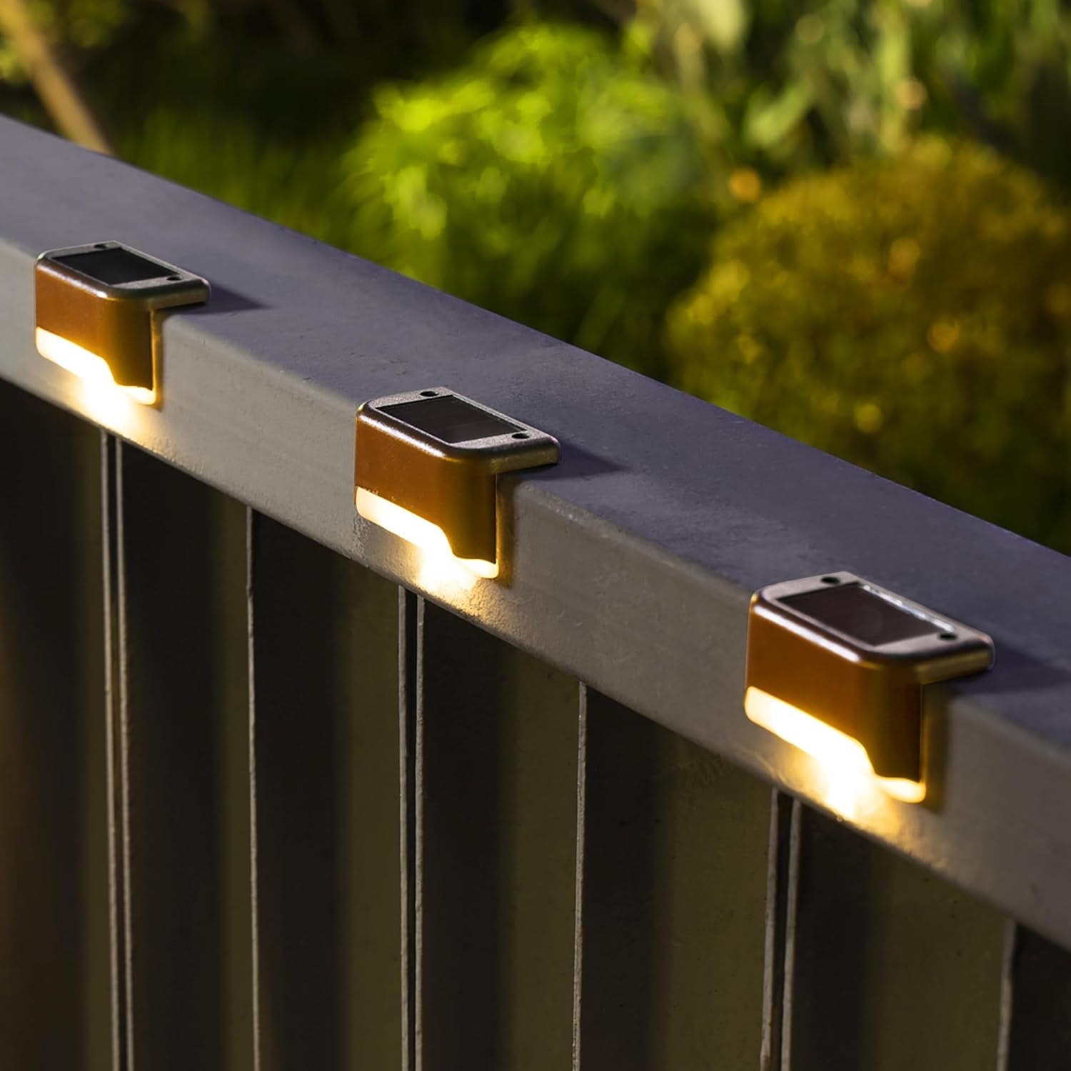 Solar Fence Lights Outdoor, Waterproof Led Lights for Outdoor, Garden, Step, Fence, Yard, Patio, and Pathway(Warm White)-20 Pack