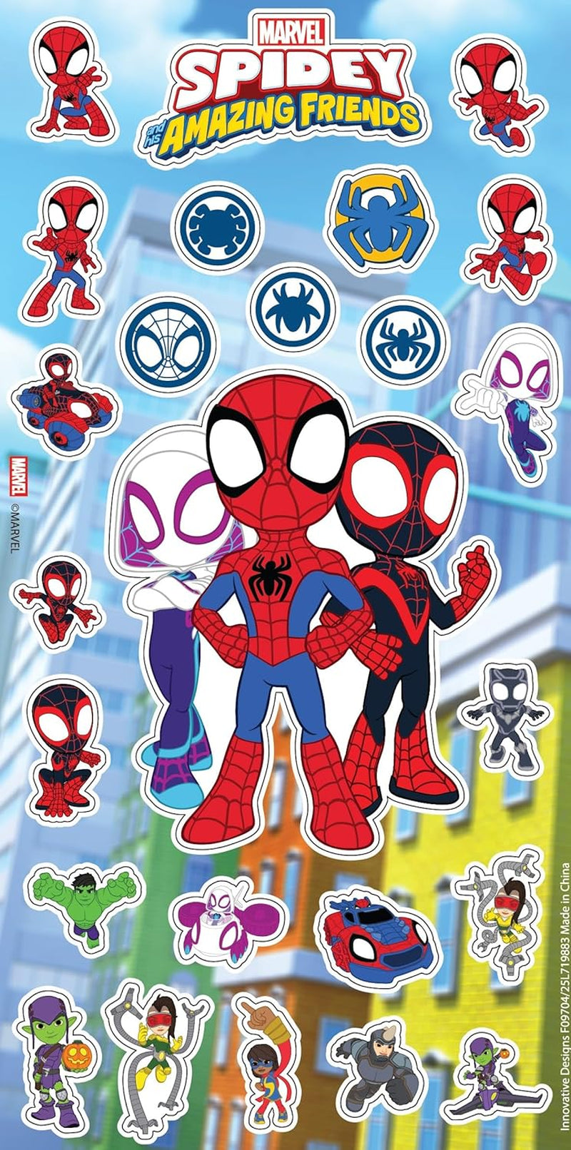 Spidey and Friends Mini Backpack Set - Bundle of 11" School Bag, Water Bottle, Button, Stickers, More | Spiderman Small Backpack for Toddlers Kids