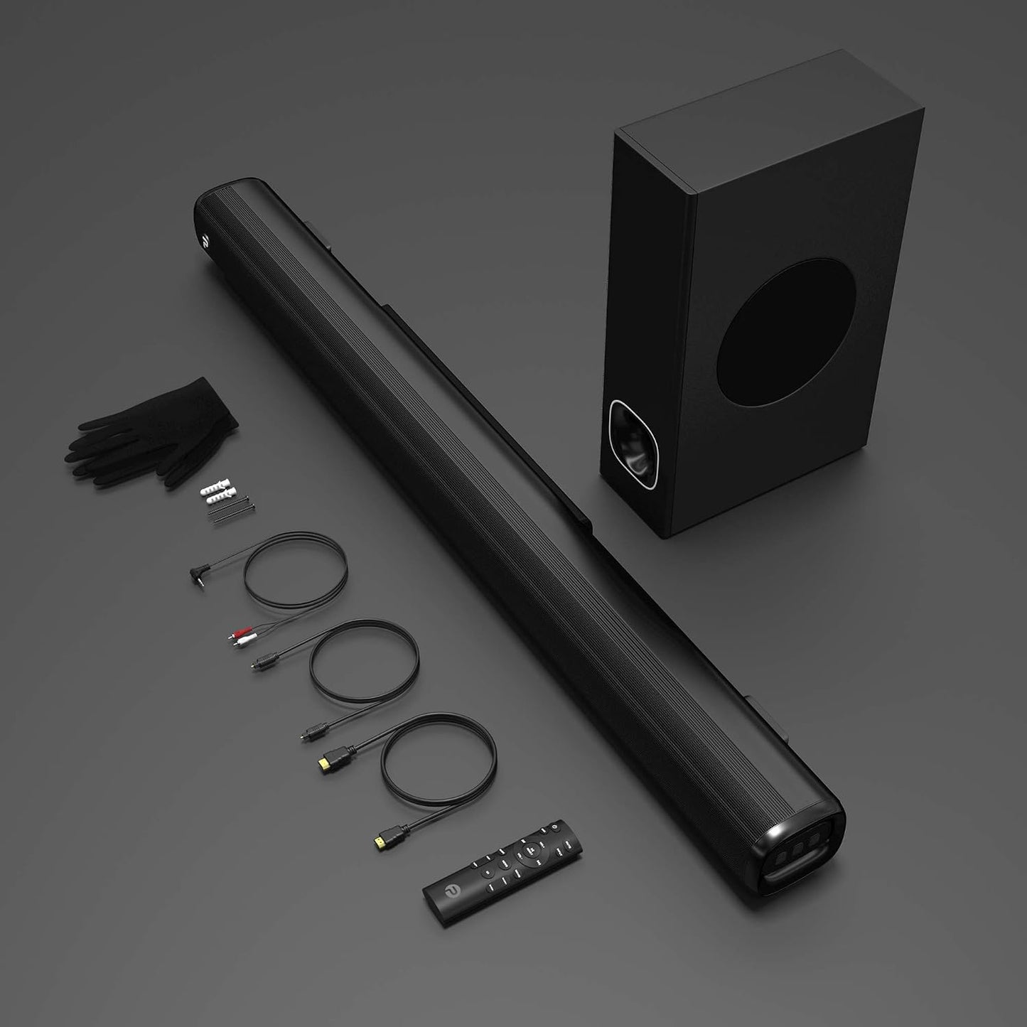 Experience Immersive Sound with the P28 Soundbar & Subwoofer - 2.1 Channel 3D Surround Sound, Perfect for 4K & HD TVs with HDMI, Optical, Aux, USB, and Bluetooth 5.0 Connectivity