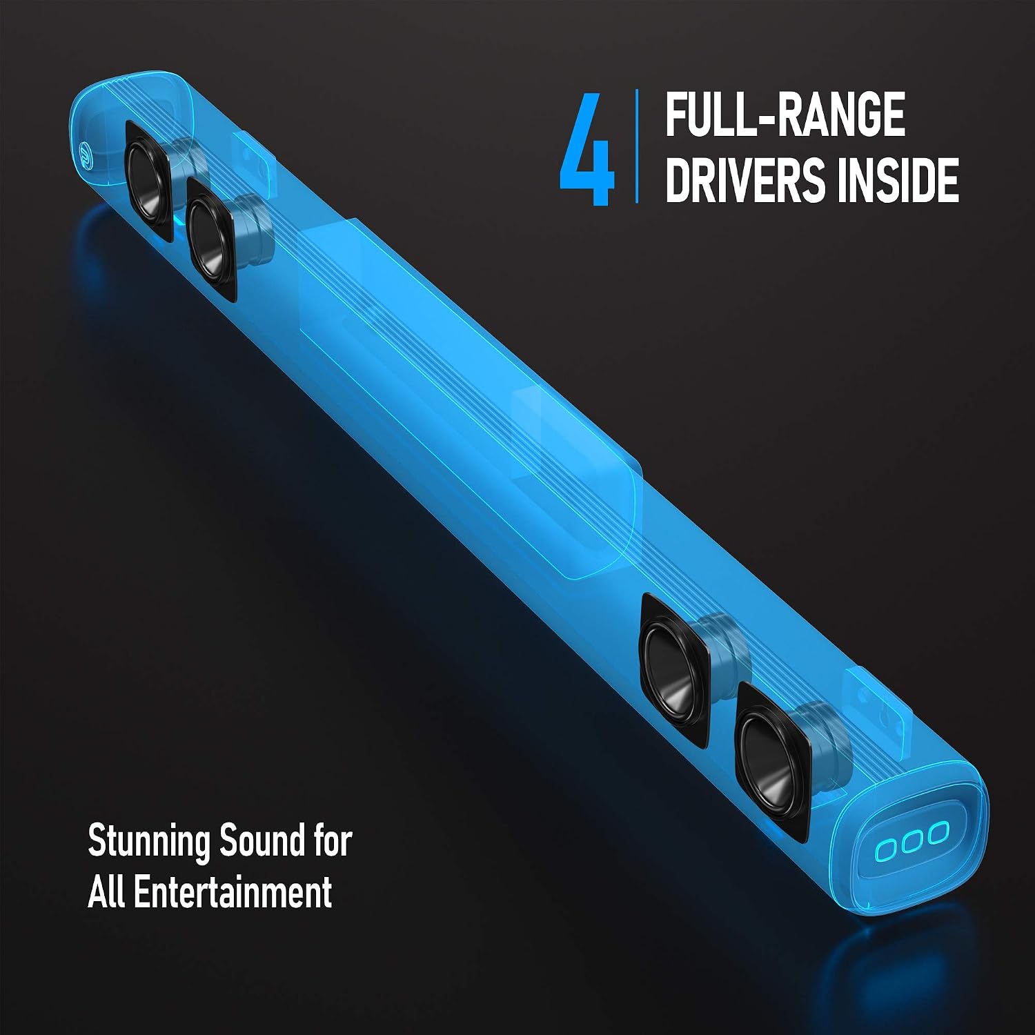 Experience Immersive Sound with the P28 Soundbar & Subwoofer - 2.1 Channel 3D Surround Sound, Perfect for 4K & HD TVs with HDMI, Optical, Aux, USB, and Bluetooth 5.0 Connectivity