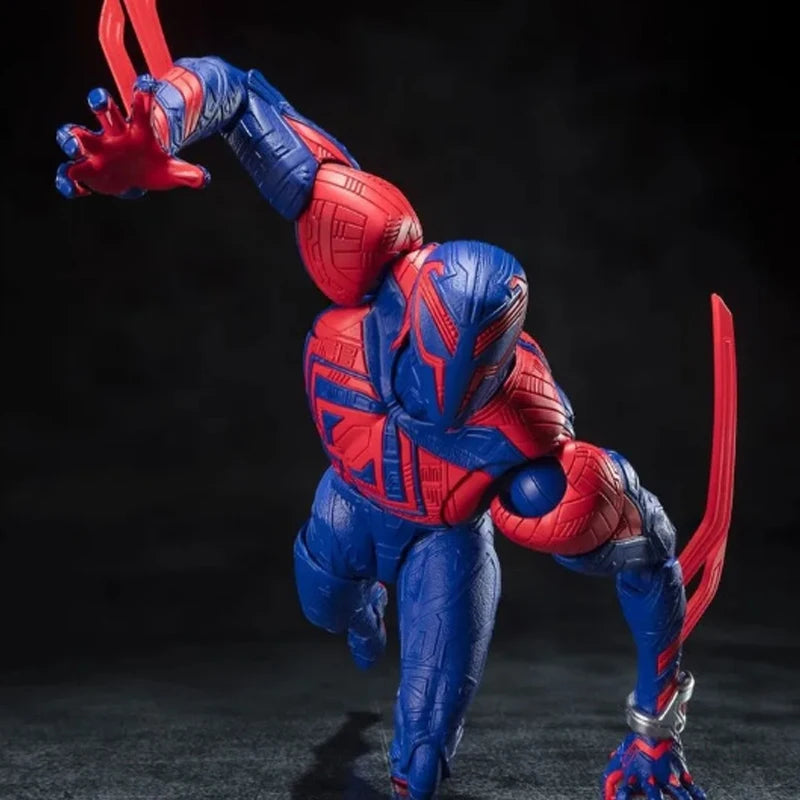 Spiderman 2099 Ct Action Figure across the Universe SHF Miguel O'Hara Spiderman Miles Morales Gwen Stacy Action Figures Toy Gift
